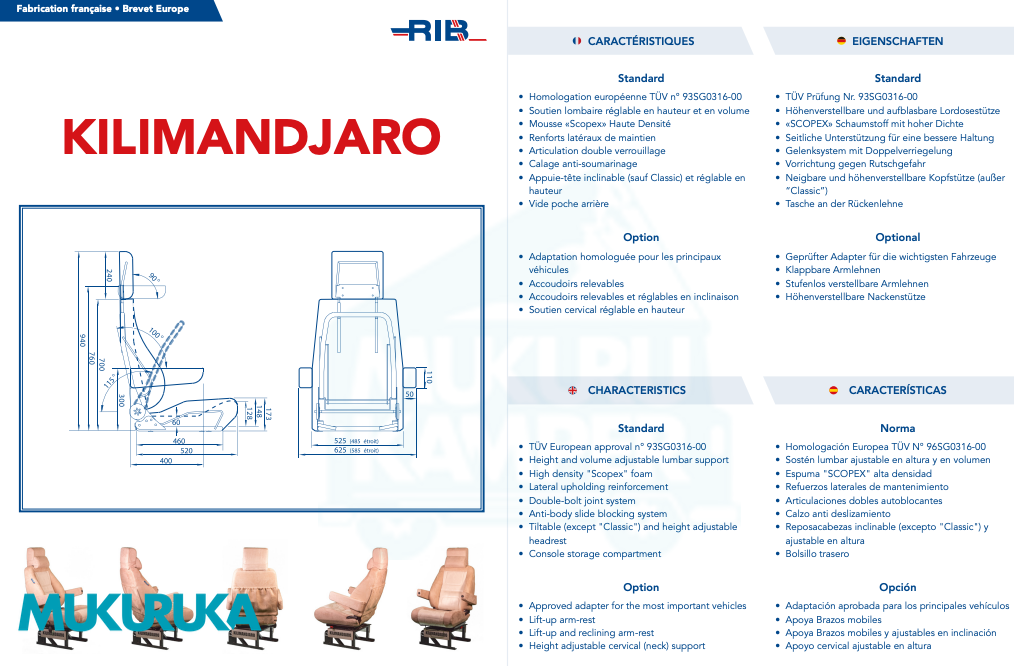 Asiento delantero individual