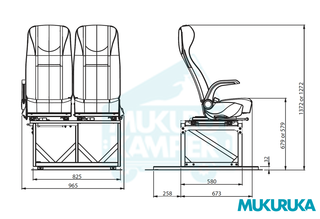 ASIENTO CAMPER PASAJEROS